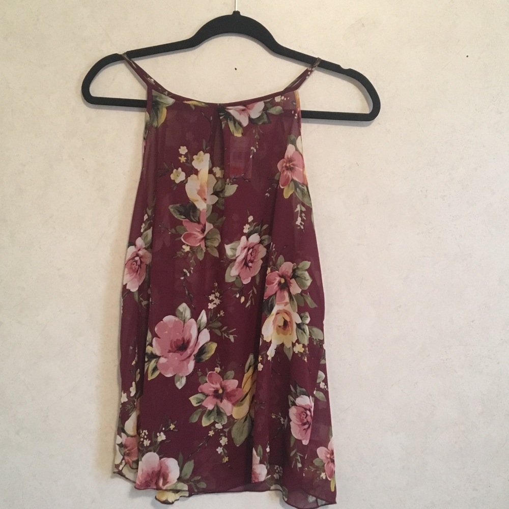 Rainbow floral top